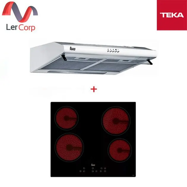 (TEKA) Range Hood Model C 605 + 60cm Ceramic Cooktop Model VE 4 SC