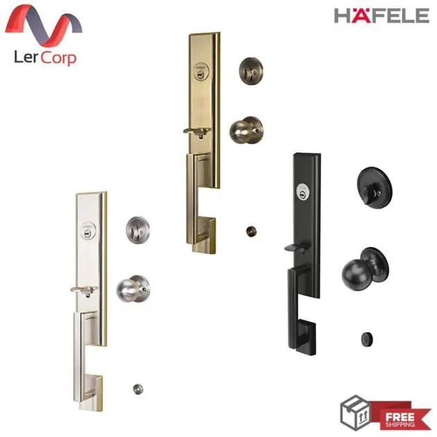 (Hafele) Zinc Alloy Door Handle with Mortise Lockset Standard Model (Type A) 3 Colors