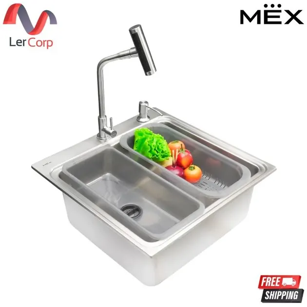 (Mex) Single Bowl Drop-in Sink Model BIX50BM-MF 51.5 cm Stainless Steel