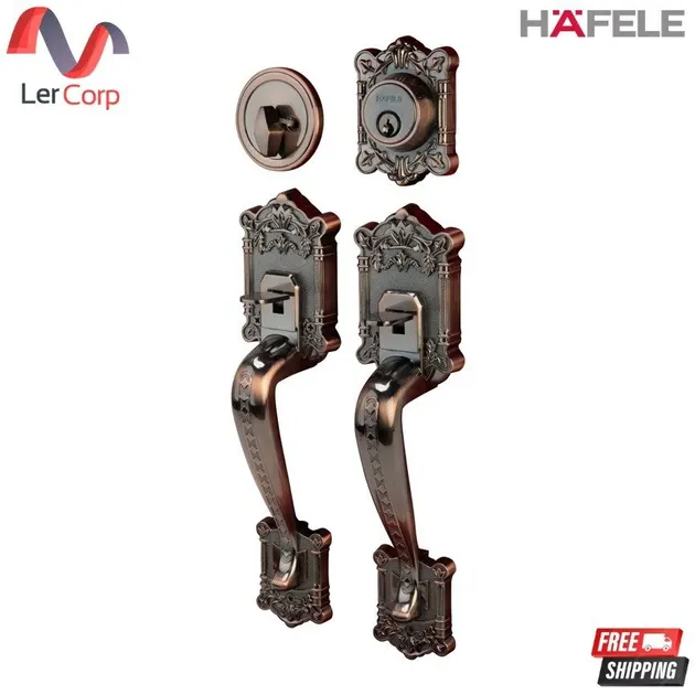 (Hafele) มือจับใหญ่ สีทองแดงรมดำ (489.94.300)