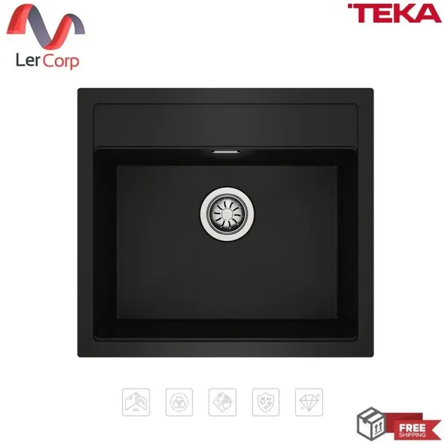 (Teka) Synthetic Granite Single Bowl Top-Mounted Kitchen Sink LOTUS 60 B-TG 1B