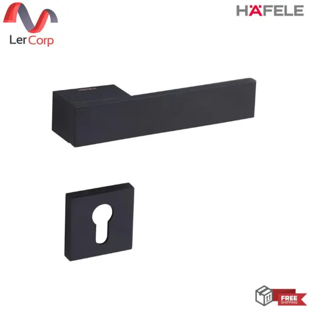 (Hafele) Bathroom Lever Handle Dark Matte (489.11.053)