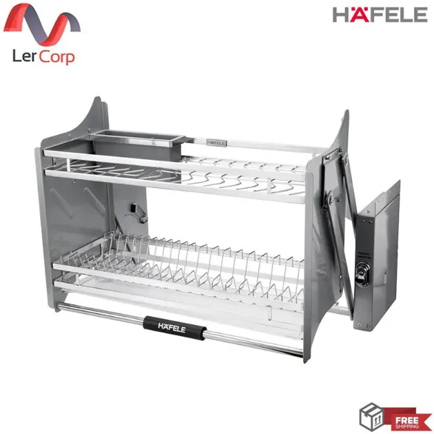 (Hafele) Wall Cabinet Pull-Down Basket System for 600 mm Cabinet Width (495.34.003) (504.71.143)