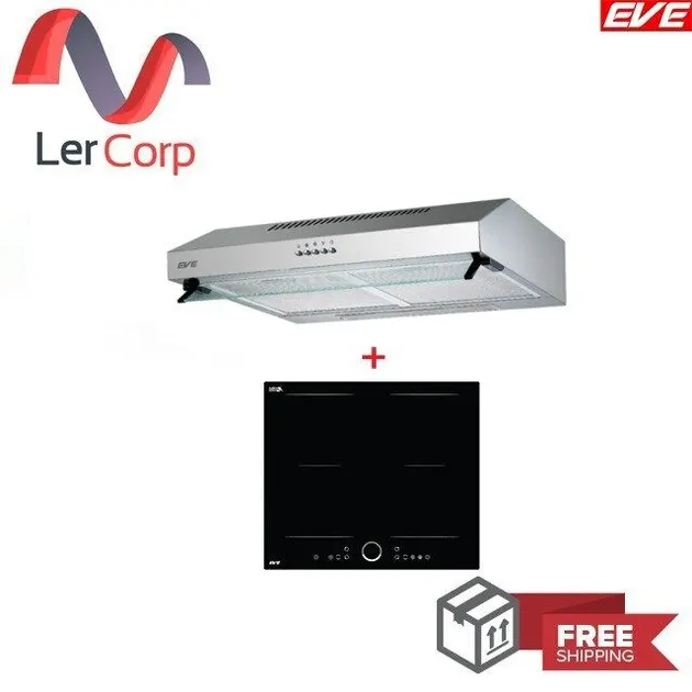 Standard Range Hood Model HF-HSM102AT-60 + Induction Cooktop Model HB60-4INDFZ/TC