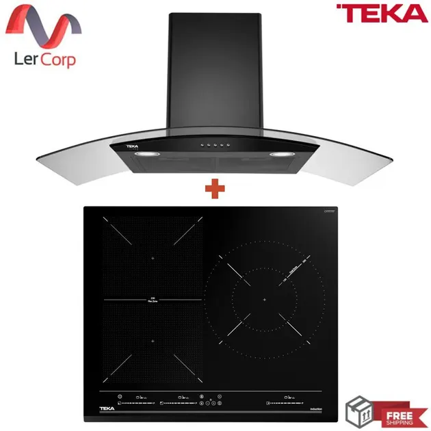 (Teka) Induction Cooktop IZF 65320 BK MSP + Range Hood LDD 90.2 BLACK