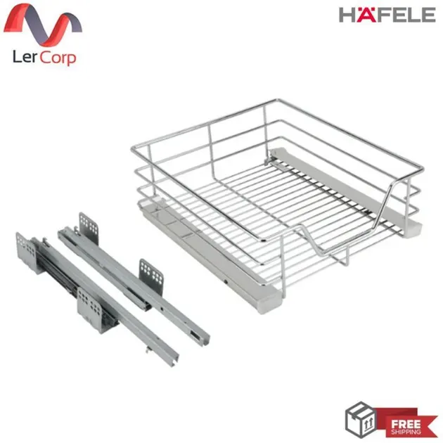 (HAFELE) Pull-Out Basket Set with Front Door Opening (495.35.123) for 600 mm Cabinet (549.03.134)