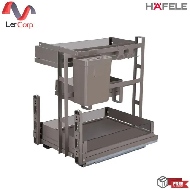 (Hafele) Basket Set Champagne for 400 mm Wide Cabinet (495.35.156)