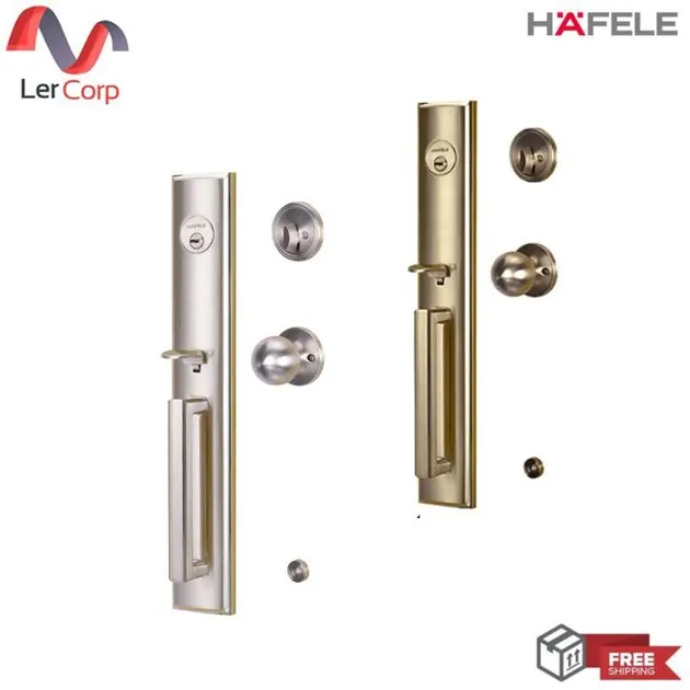 (Hafele) Zinc Alloy Door Handle with Mortise Lockset, Standard Model (TYPE B), 2 Colors