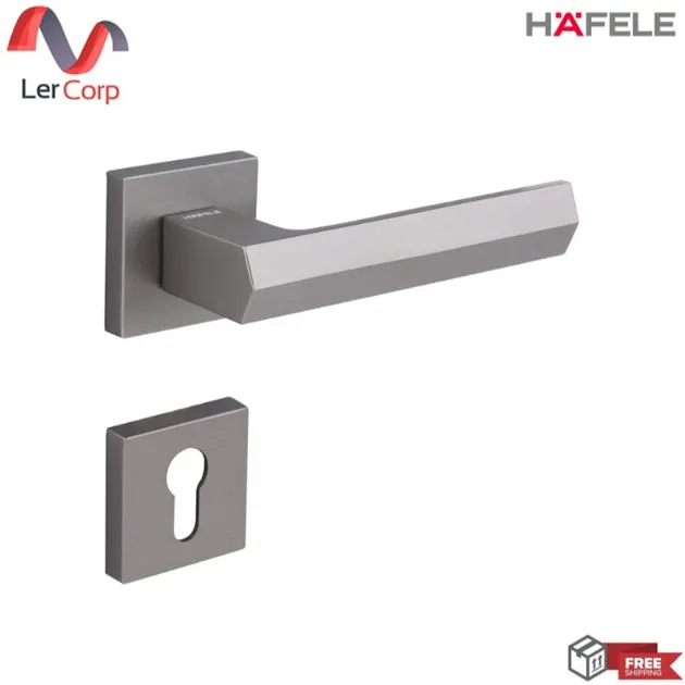 (Hafele) Lever Handle General Room Gray Metallic (489.11.040)