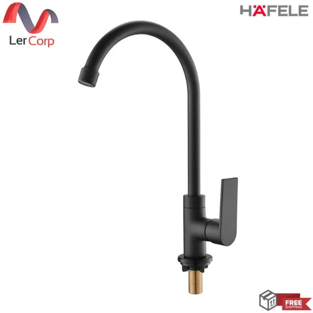 (Hafele) Single Sink Faucet Black (485.61.052)
