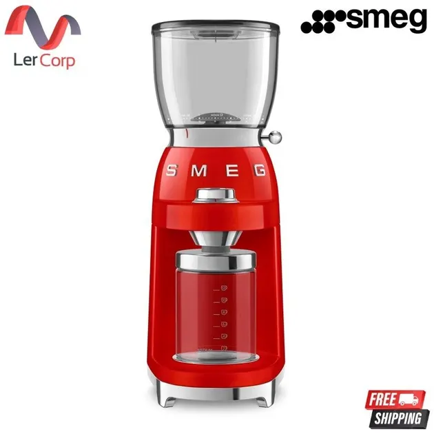 (Smeg) Coffee Grinder Model CGF11RDEU Red