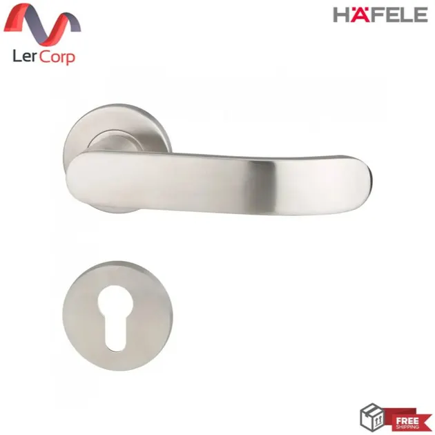 (Hafele) ชุดมือจับก้านโยก รุ่นพรีเมี่ยม ประตูทางเข้า MORTISE (499.10.121)