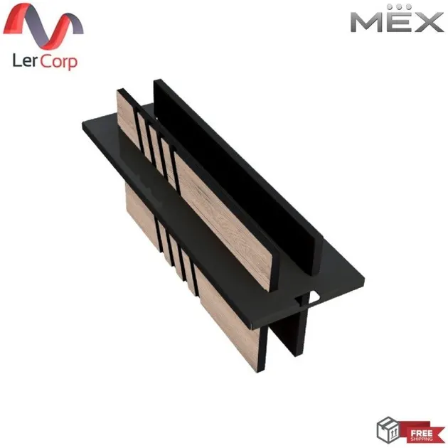 (Mex) Black and Gray Aluminum Rack Set Model DIALOGO-CB-KIT2