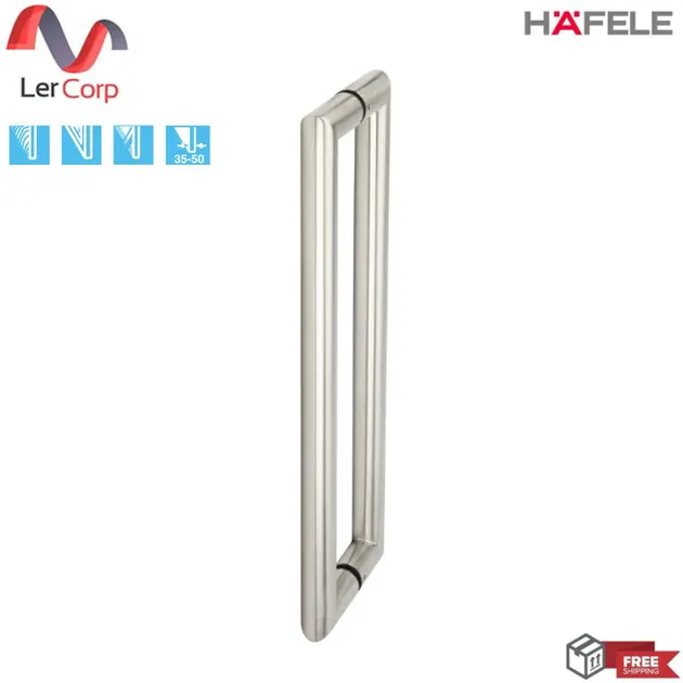 (Hafele) Stainless Steel Door Handle 332 x 300 mm *DIY pack* (499.68.042)