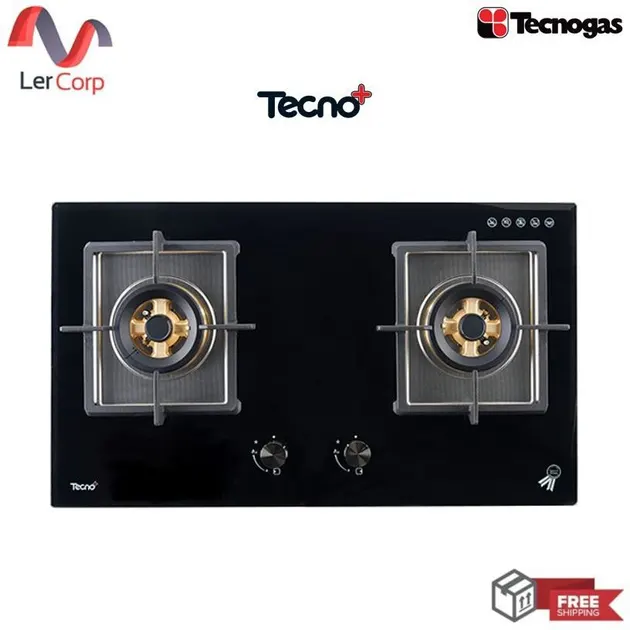 (Tecno) Tecnoplus 2-Burner Built-in Gas Cooktop Model TNP HB SOMI 2073 GB 78 cm