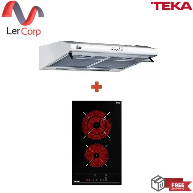 (TEKA) Cooker Hood 60 cm C 605 SS + Electric Hob TZC 32320 TTC BK