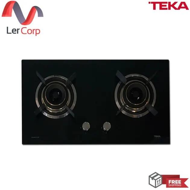 (TEKA) Built-in Ceramic Glass Cooktop Model G78 2G AI AL 2DR Black 78 cm