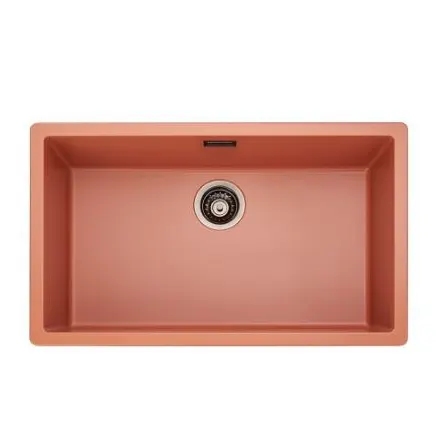 (MEX) METRIX TEM100CY Single Bowl Sink, Synthetic Ceramic, Brick Orange