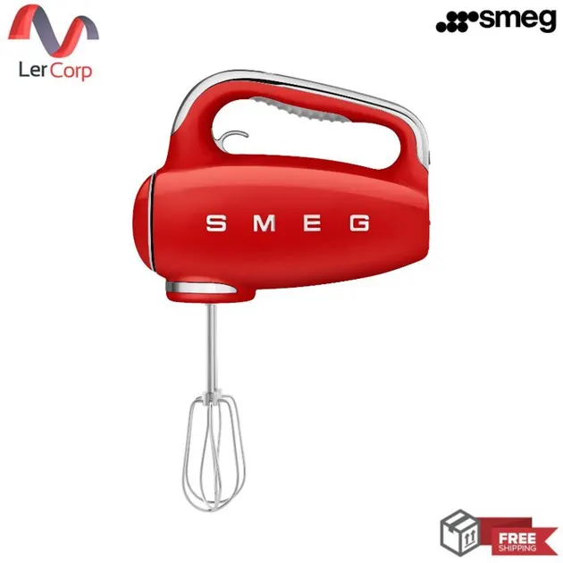 (Smeg) Hand Mixer, Red, Model HMF01RDEU