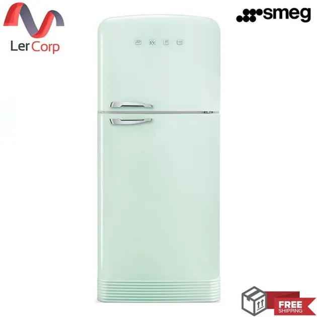 (Smeg) 50's Retro Style Refrigerator Model FAB50RPG5 Pastel Green
