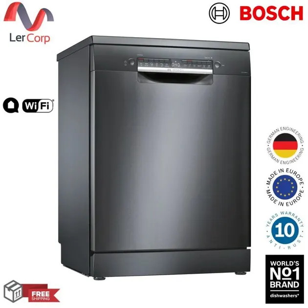 (BOSCH) Freestanding Dishwasher 60 cm Black inox Series 4 SMS4HMC01R