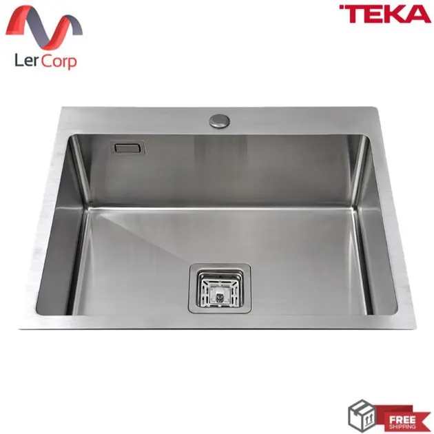 (Teka) Stainless Steel Single Bowl Top-Mount Sink 60 cm Model TQ 60