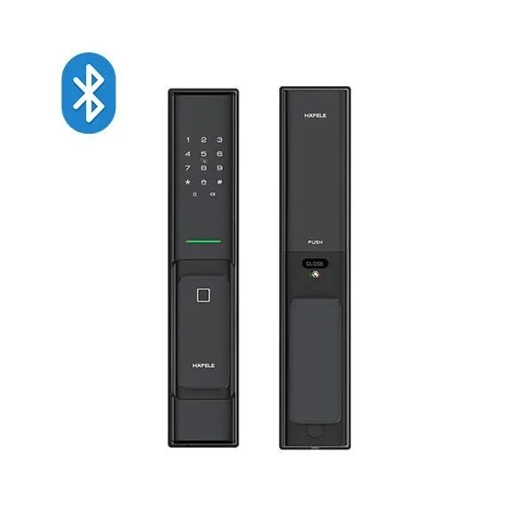 (Hafele) Digital Door Lock Bluetooth PP8100 Black with Free Installation in Bangkok and Surrounding Areas (499.21.185)