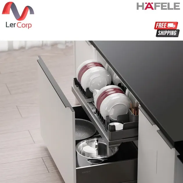 (Hafele) Open-Front Basket Set for 90 CM Cabinet Upper Basket (545.14.319)