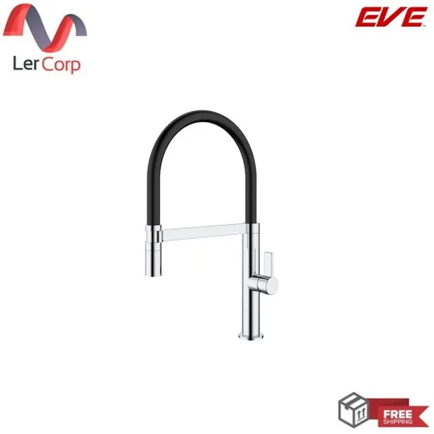 (Eve) Kitchen Sink Faucet 2-Way Mixer Black Tall ADRA