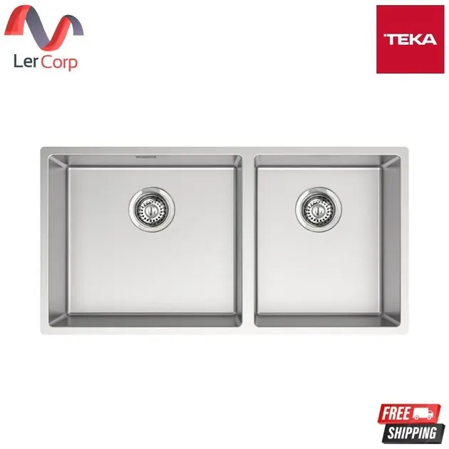 (TEKA) Undermount Double Bowl Sink BX R10 860 BW SV U 86 cm