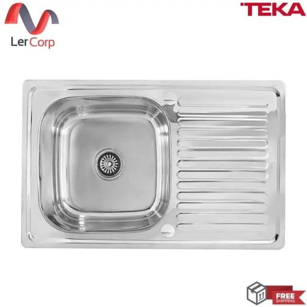 (Teka) Single Bowl Single Drainboard Sink VIVAS801B1D(L/R)+Cold Water Tap