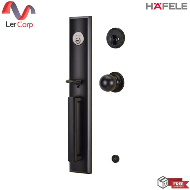(Häfele) 门把手带锁系统 哑光黑色（489.94.647）