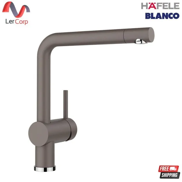 (Hafele) BLANCO LINUS Kitchen Sink Faucet, High Spout, 360° Rotatable, Volcano Grey, Model 565.68.854