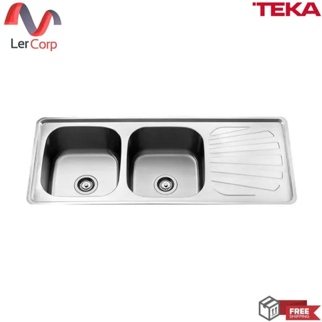 (Teka) Stainless Steel Sink with Faucet Model T50 2B1D Free Cold Water Faucet