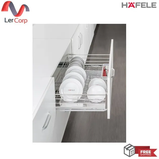 (Hafele) Front Pull-Out Dish Basket Set for 600 mm Cabinet (495.35.090)(549.03.154)