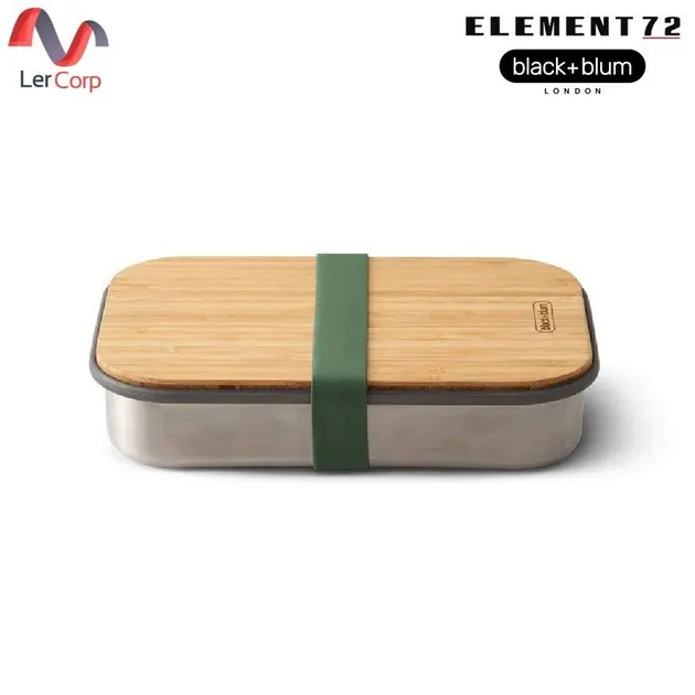 (Element72) BLACK + BLUM Stainless Steel Sandwich Box, STAINLESS STEEL SANDWICH BOX Model, Olive Color