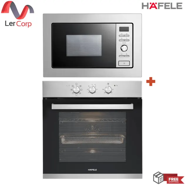 (Hafele) เตาอบ Multifunction แบบฝัง GEMINI SERIES CASTOR 80L + ไมโครเวฟแบบฝัง สแตนดาร์ด ซีรีย์ ALBANO(495.07.642)