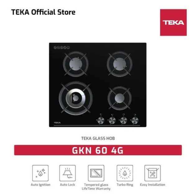 (Teka) Built-in Gas Cooktop 4 Burners GKN LUX 60 4G