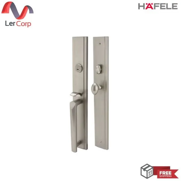 (Hafele) Zinc Alloy Door Handle with Mortise Lockset, Premium Range (Type D) Antique Copper Black (499.94.164)