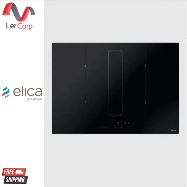 (Elica) NikolaTesla Fit+ 72 Built-in 4-Burner Induction Cooktop Matt Black Glass Model PRF0203312