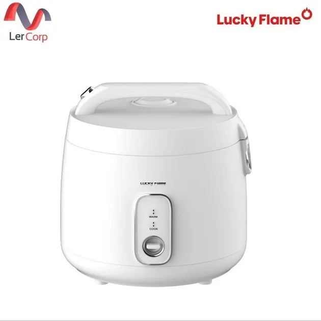 (Lucky flame) หม้อหุงข้าวไฟฟ้า 700W เคลือบ 3 ชั้น สีขาว รุ่น LRE-18M1 W