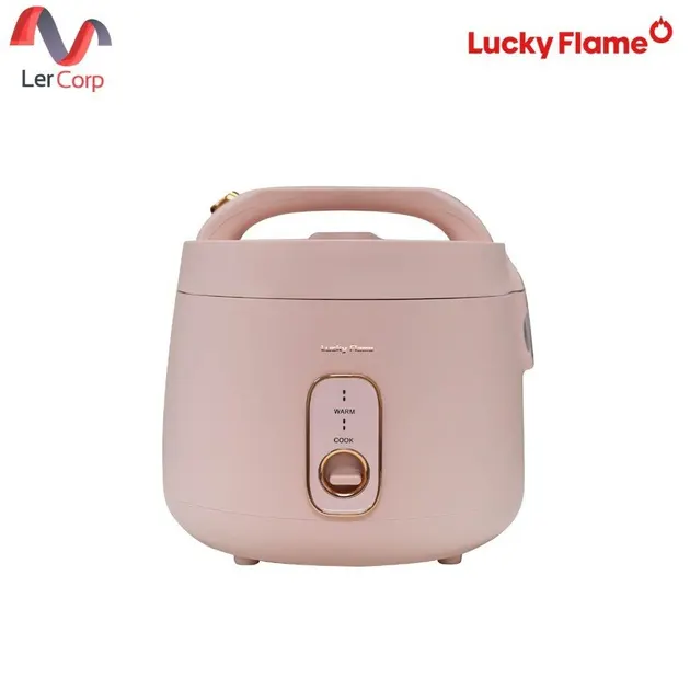(Lucky flame) Electric Rice Cooker 700W 3-Layer Coated Pink Model LRE-18M1 P