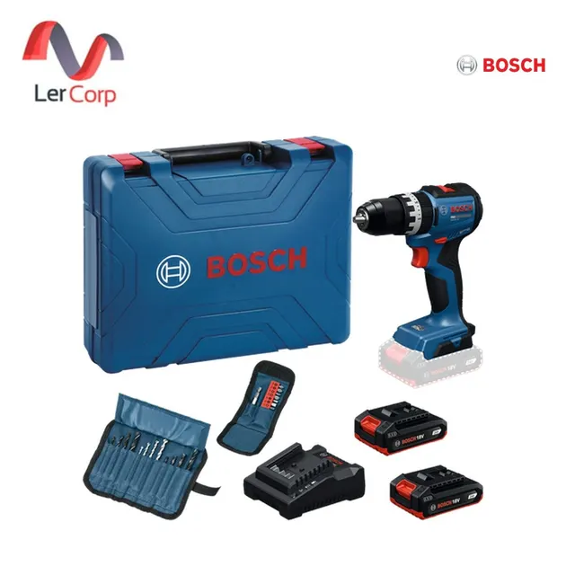 (Bosch PT) Cordless Percussion Drill/Screwdriver 18V Torque 25/52 Nm Brushless Motor Metal Chuck GSB18V-52 (06019S01KF)