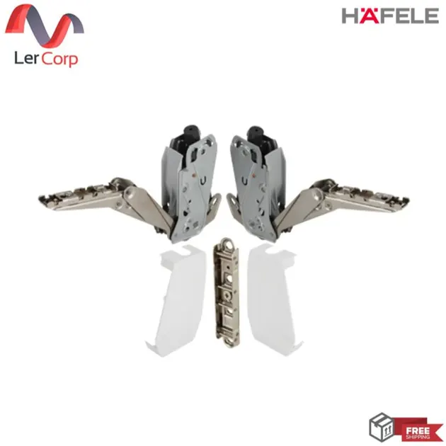(Hafele) Small Single Wooden Door Opening Model B White Cover Freeflap 1.7 (493.05.321)