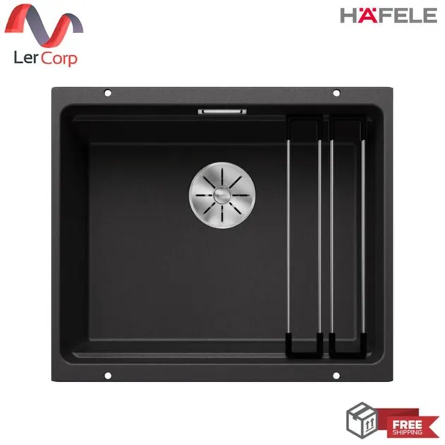 (Hafele) BLANCO ETAGON 500-U Single Bowl Undermount Kitchen Sink SILGRANIT™ Anthracite (495.39.241)