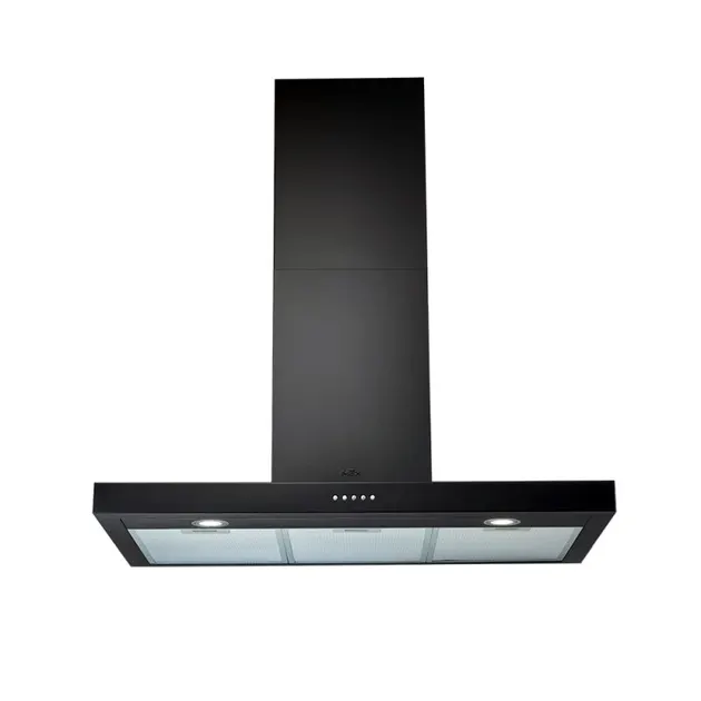 (MEX) Box-shaped Range Hood Black 90 cm K633B90