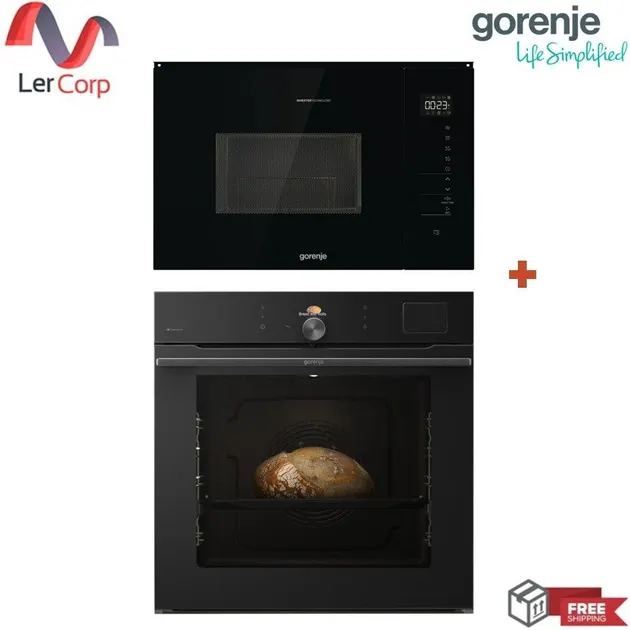 (Gorenje) Microwave + Grill BMI251SG3BG 25L Electronic Control + Oven BPSA6138B 77L