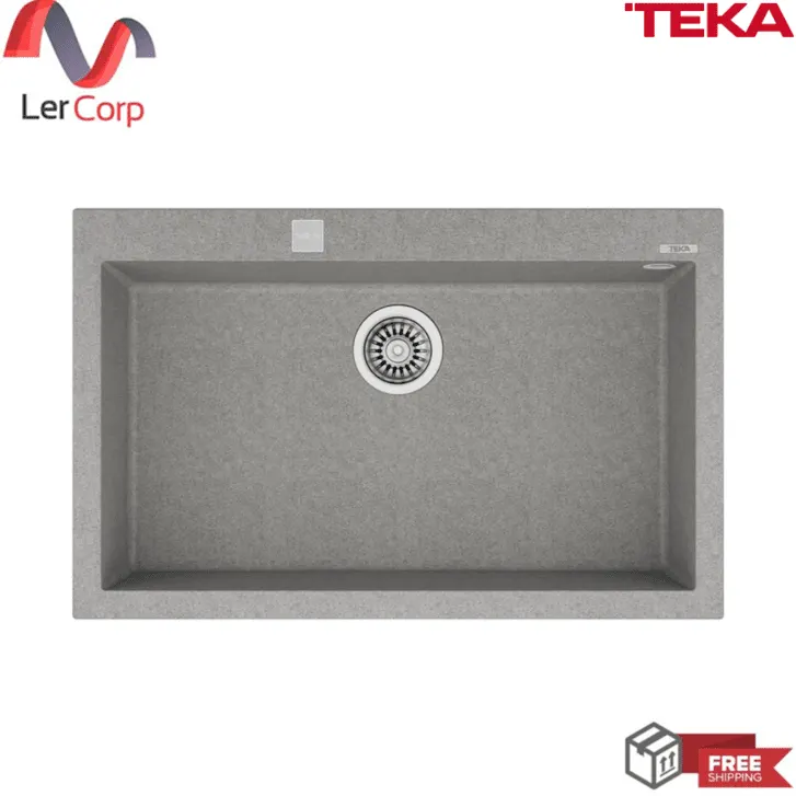 (Teka) Synthetic Granite Single-Bowl Top-Mounted Kitchen Sink ForSquare 72.40 TG Stone Grey