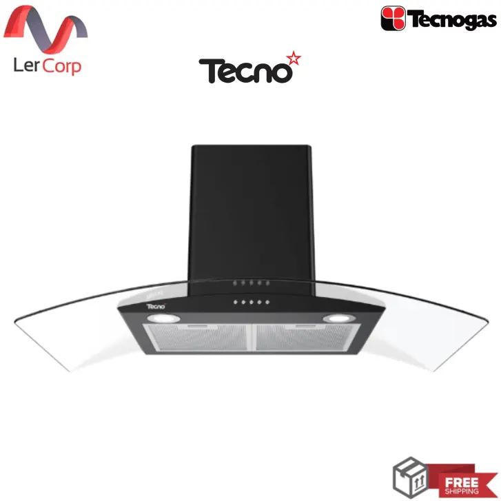 (Tecnogas) Wall-Mounted Range Hood Tecnostar Model TNS HD 3490 BB 90 cm