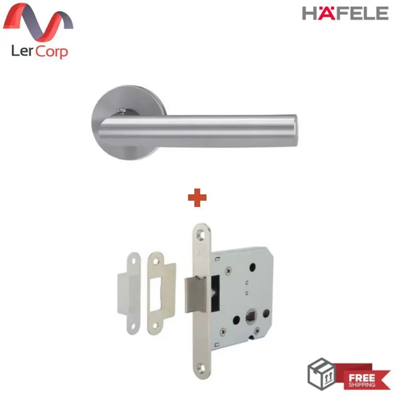 (Hafele) Smart2lock Stainless Steel Door Handle and Lock Set Right Opening (902.99.375)